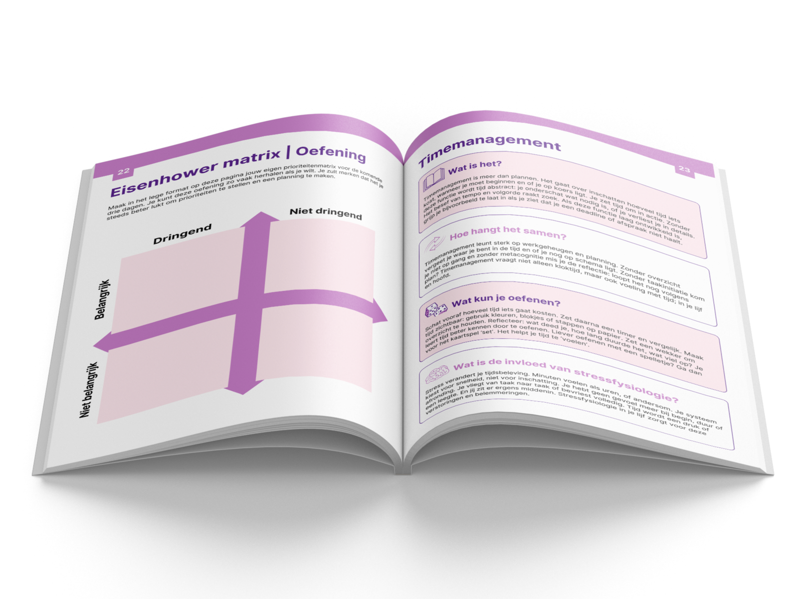 Inkijkpagina uit Executieve functies voor volwassenen over timemanagement