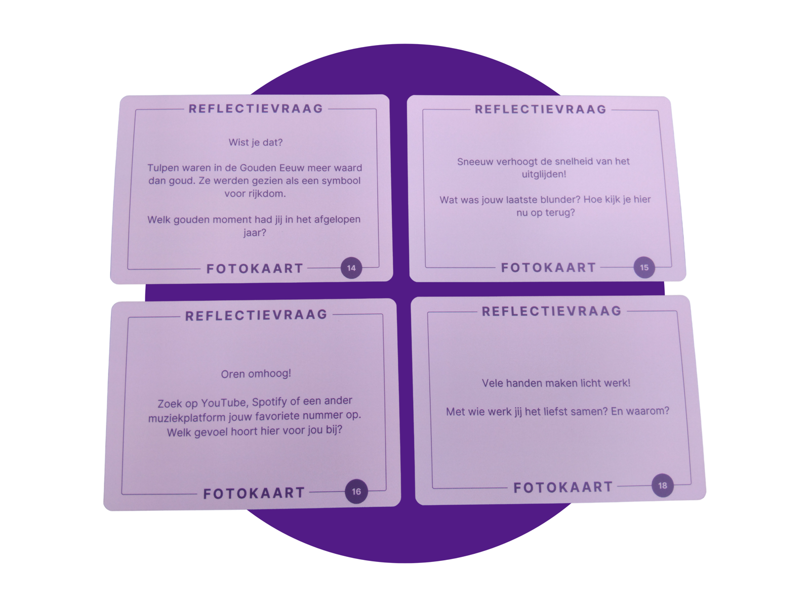Voorbeelden van reflectievragen op de fotokaarten uit BewustZijn