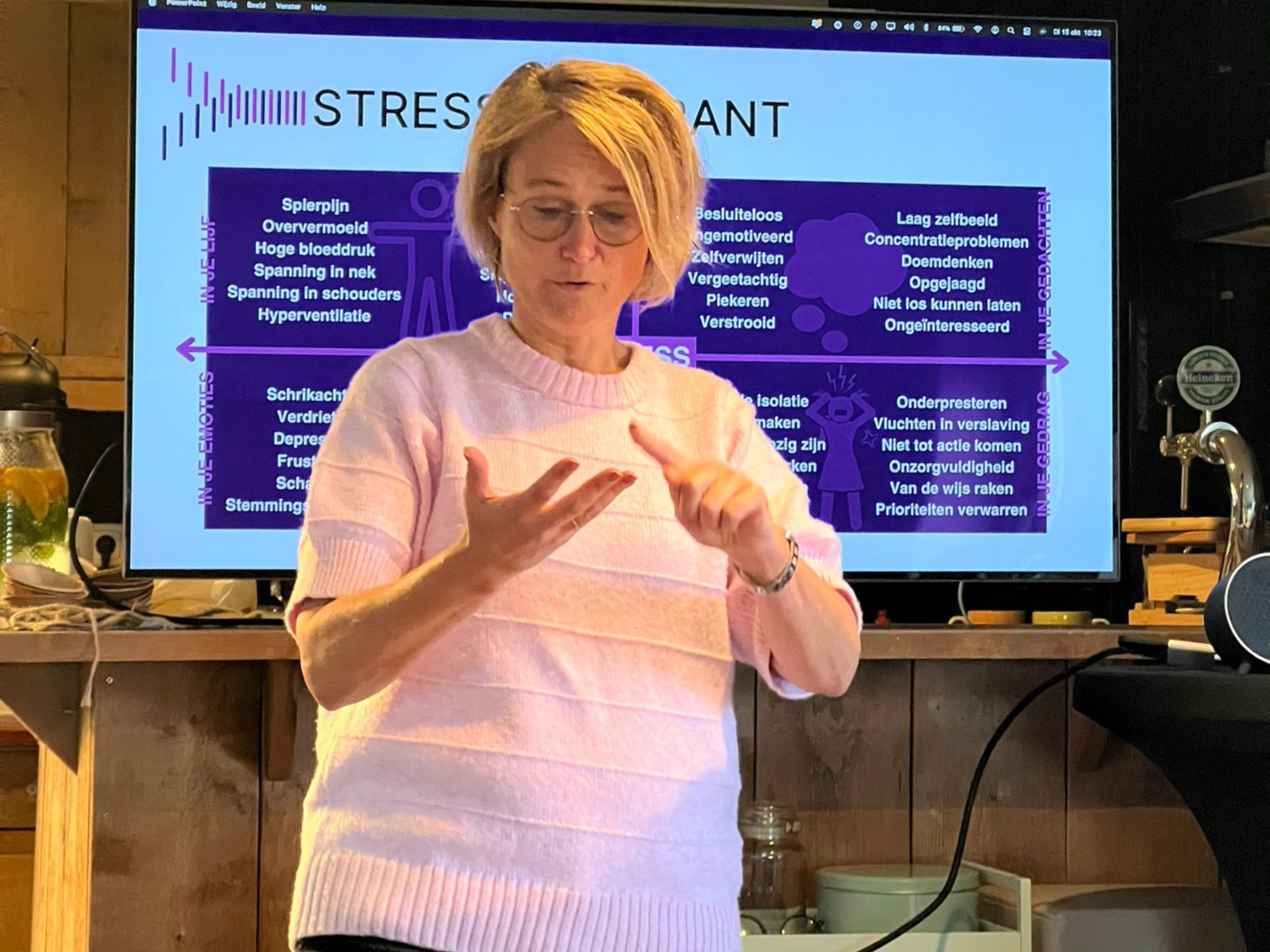 Masterclass stressfysiologie tijdens de trainingsdag Regie over je energie