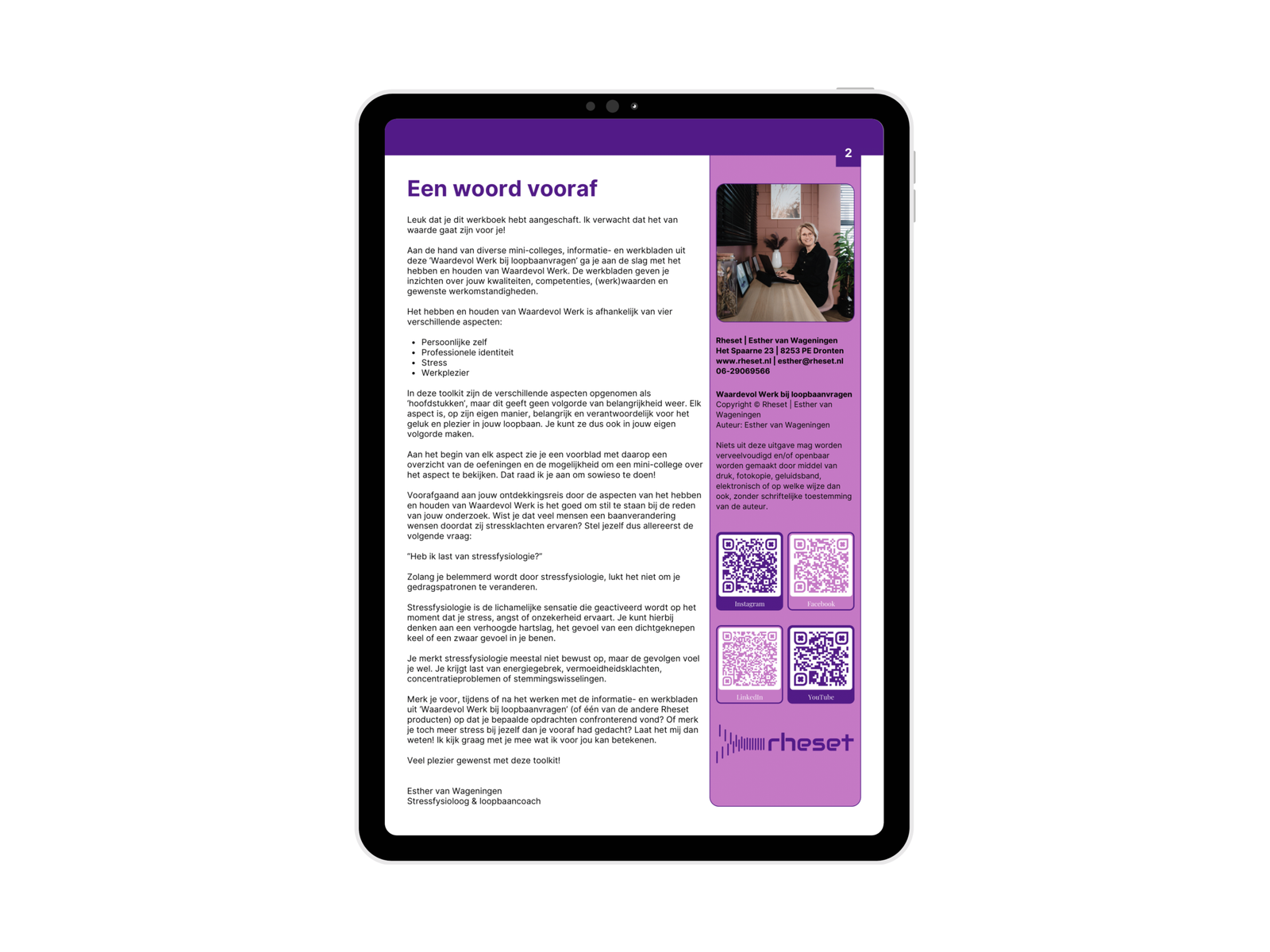 Inkijkpagina uit het e-book Waardevol Werk & loopbaanvragen